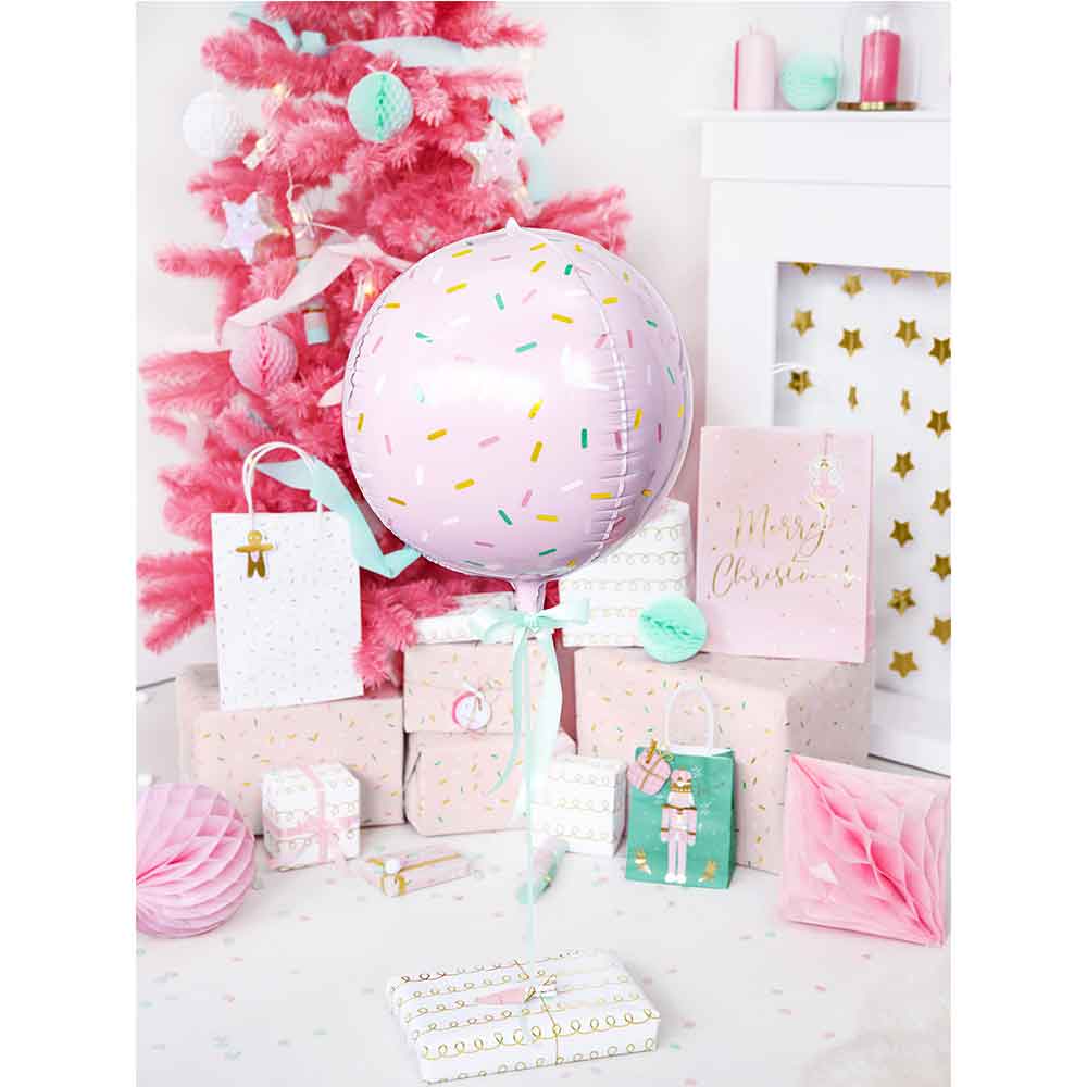 Folieballong Ball Sprinkels Lyserosa