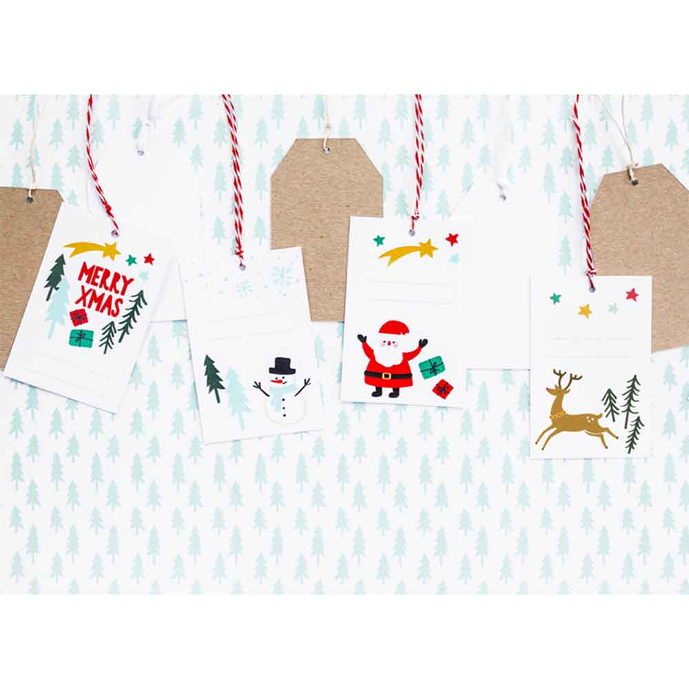Gavelapper "Merry Xmas" Miks 6 stk.