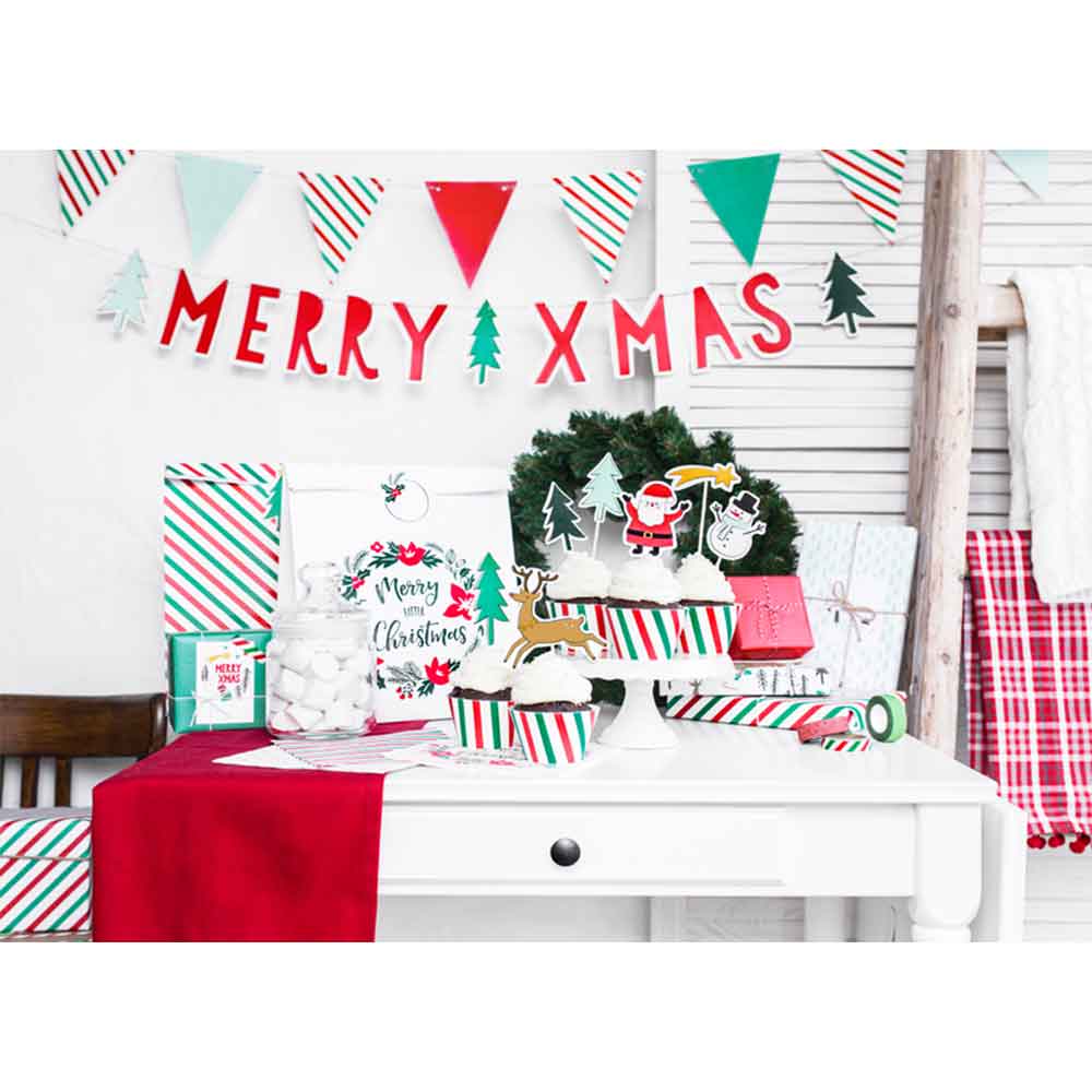 Gavelapper "Merry Xmas" Miks 6 stk.