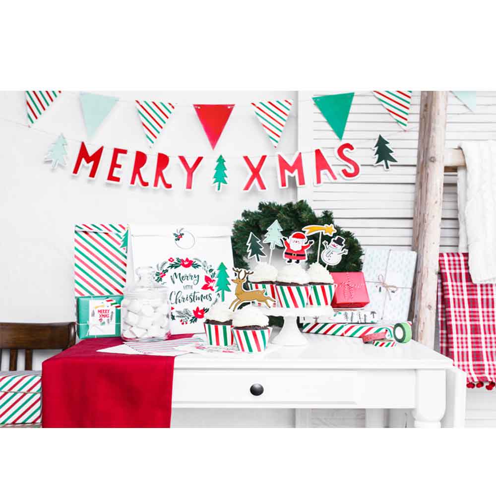 Kaketopper Merry Xmas 7 stk.