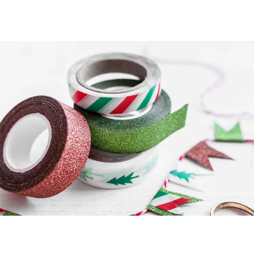 Dekorativ Juleteip Miks 4 stk.