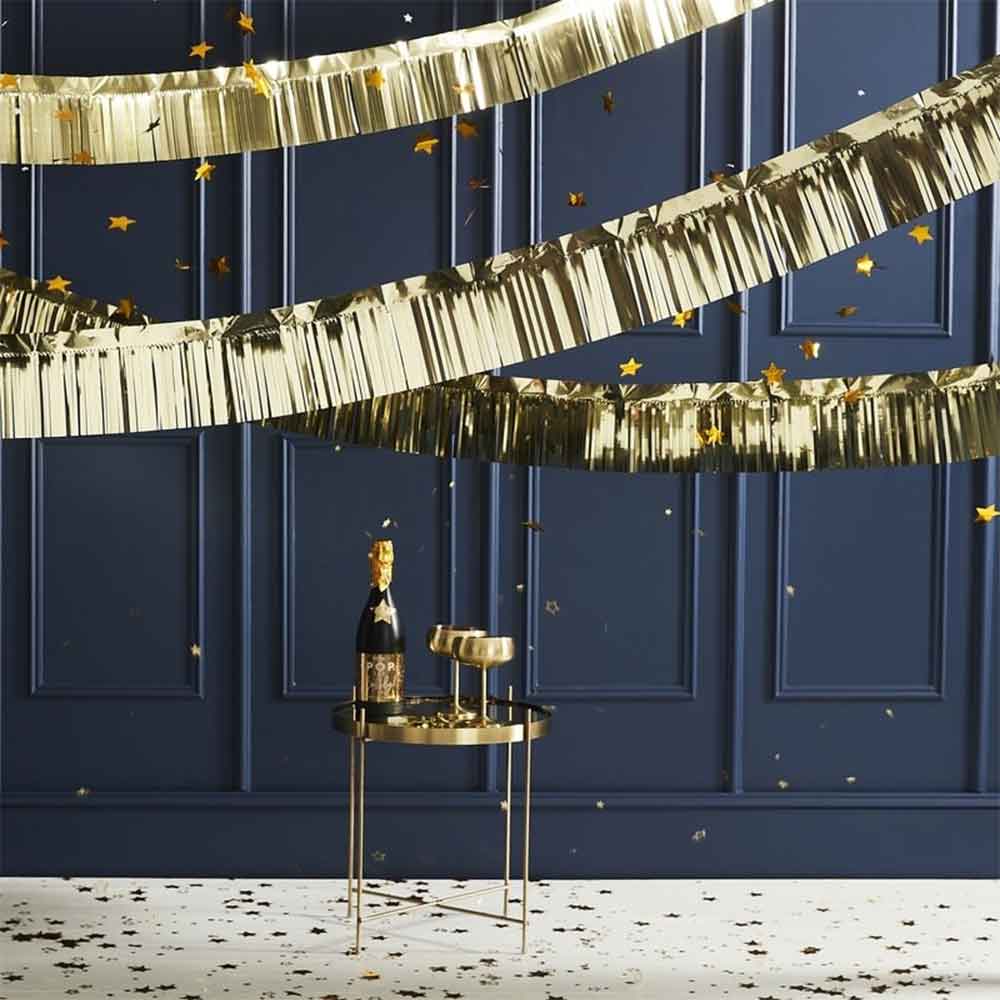 Pop The Bubbly Folie Girlander Gull 5 m.