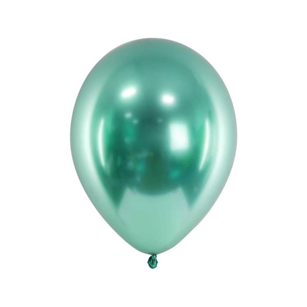 Chrome Ballonger Grønn 50 stk.