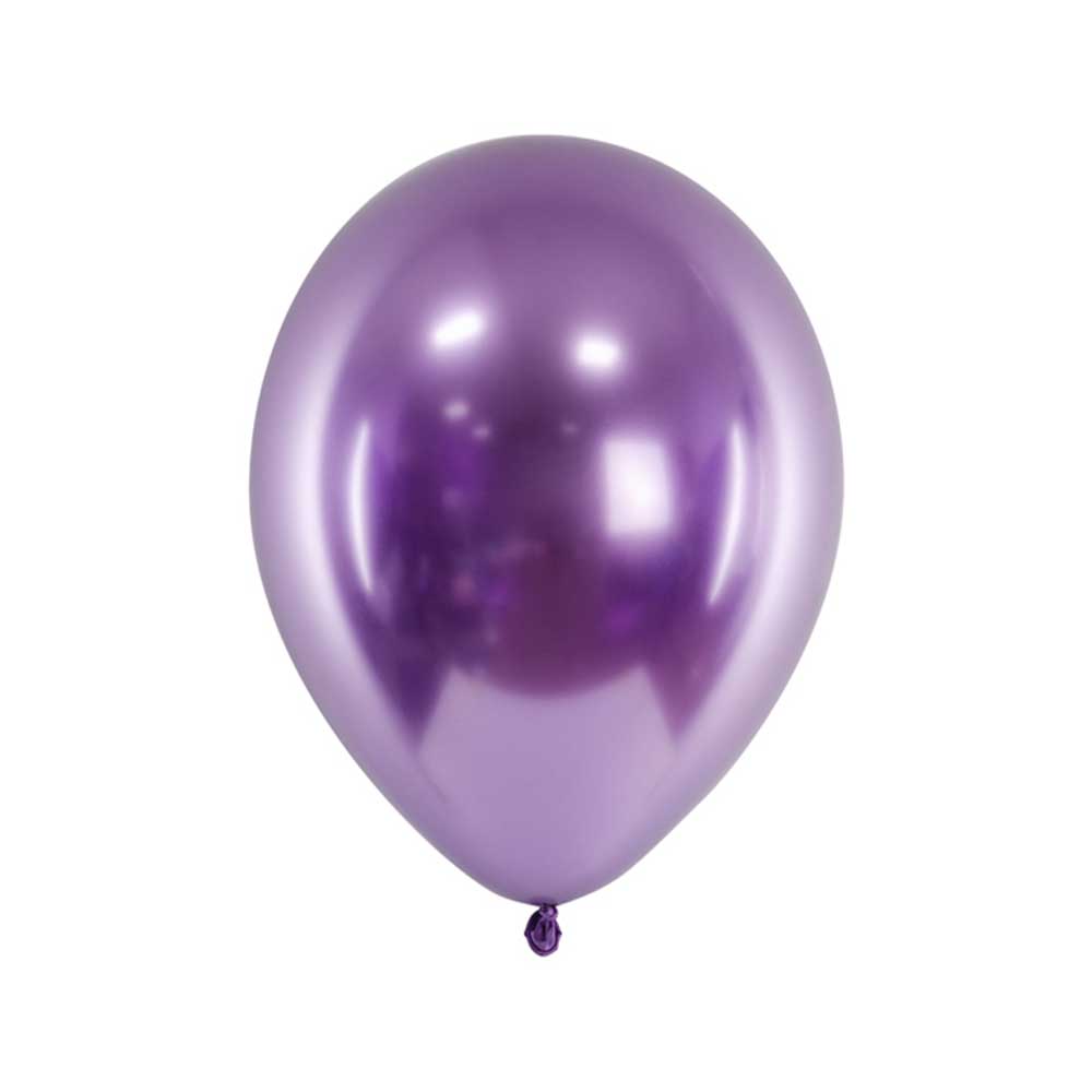 Chrome Ballonger Lilla 50 stk.