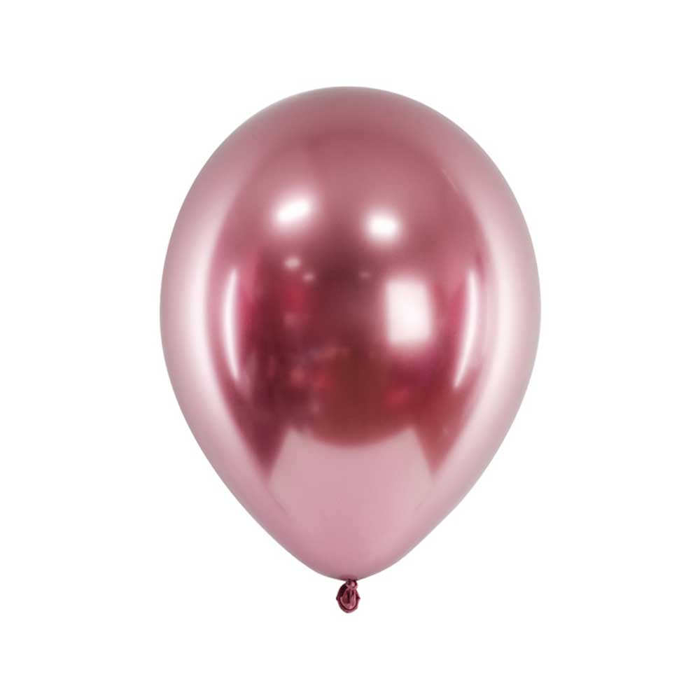 Chrome Ballonger Rosegull 50 stk