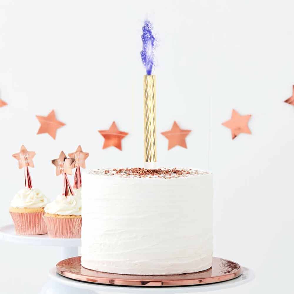 Twinkle Twinkle Blå Bursdag/Gender Reveal Kakefakkel