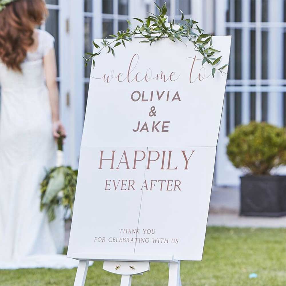 Botanical Wedding Lag Ditt Eget Velkomst Skilt