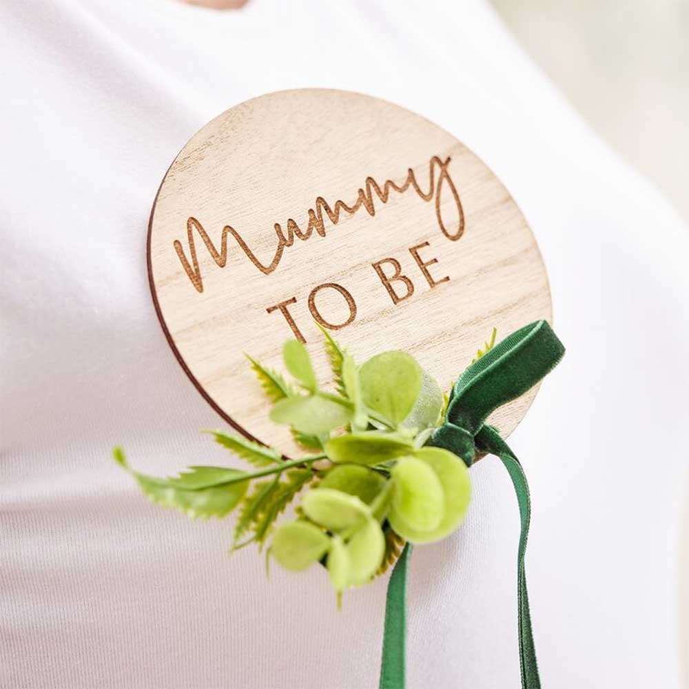 Botanical Baby Mummy To Be Badge