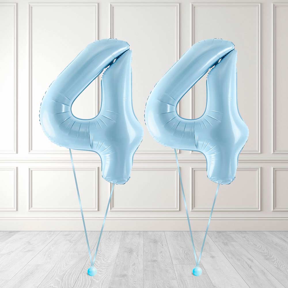 Tallballong Kit Baby Blå med Helium - Velg ditt tall
