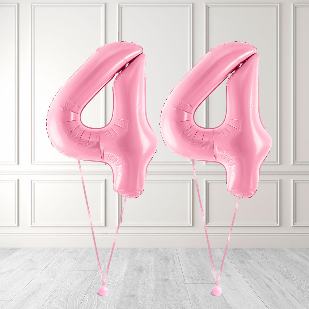 Tallballong Kit Baby Rosa med Helium - Velg ditt tall