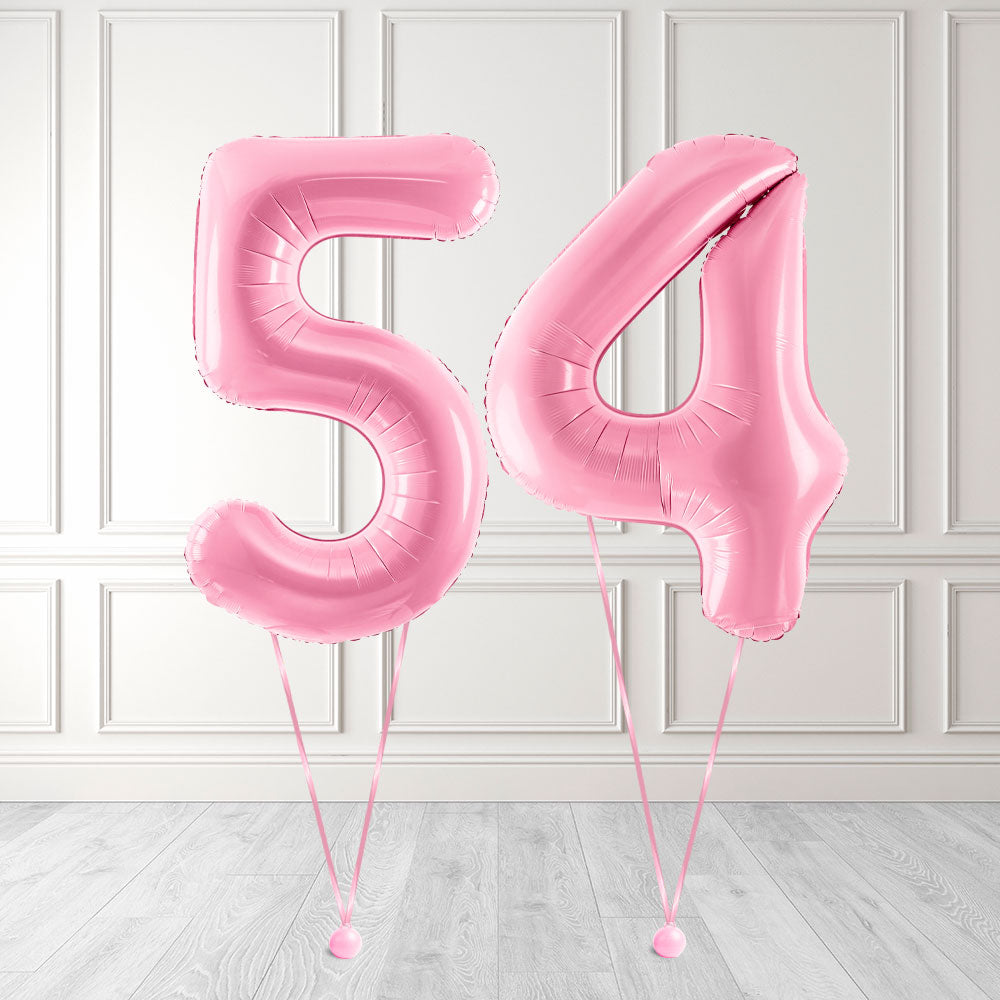 Tallballong Kit Baby Rosa med Helium - Velg ditt tall