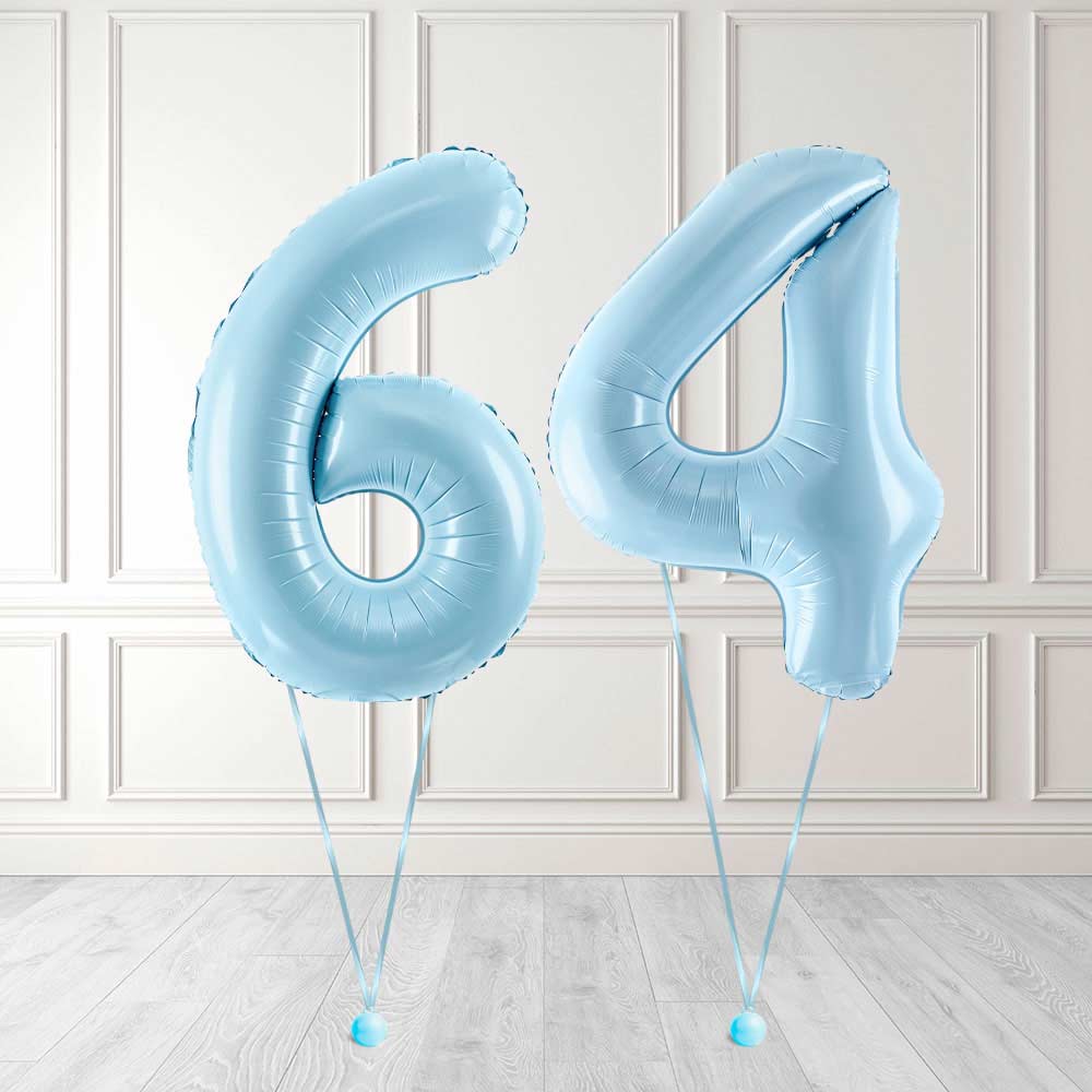 Tallballong Kit Baby Blå med Helium - Velg ditt tall