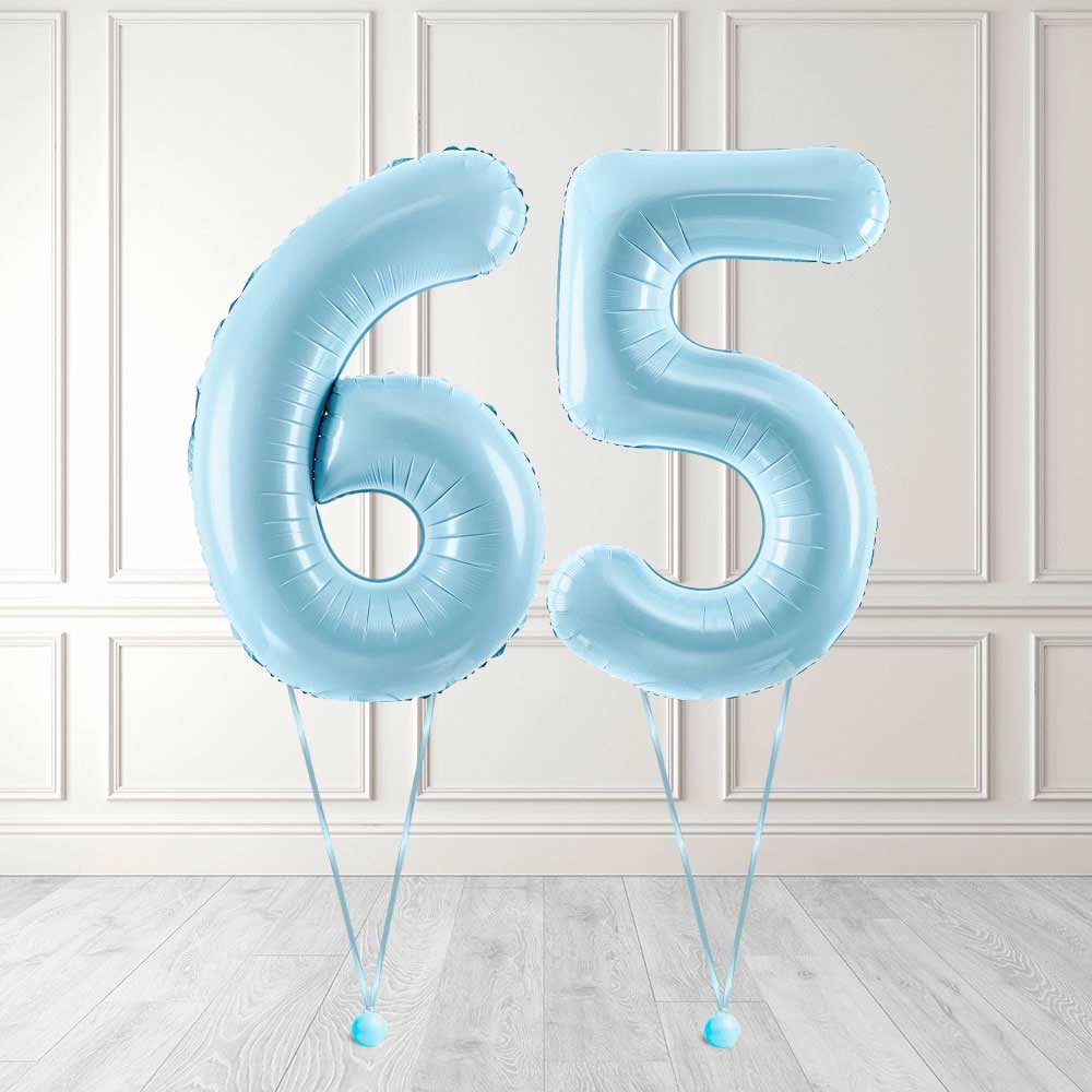 Tallballong Kit Baby Blå med Helium - Velg ditt tall