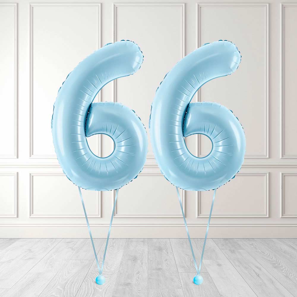 Tallballong Kit Baby Blå med Helium - Velg ditt tall