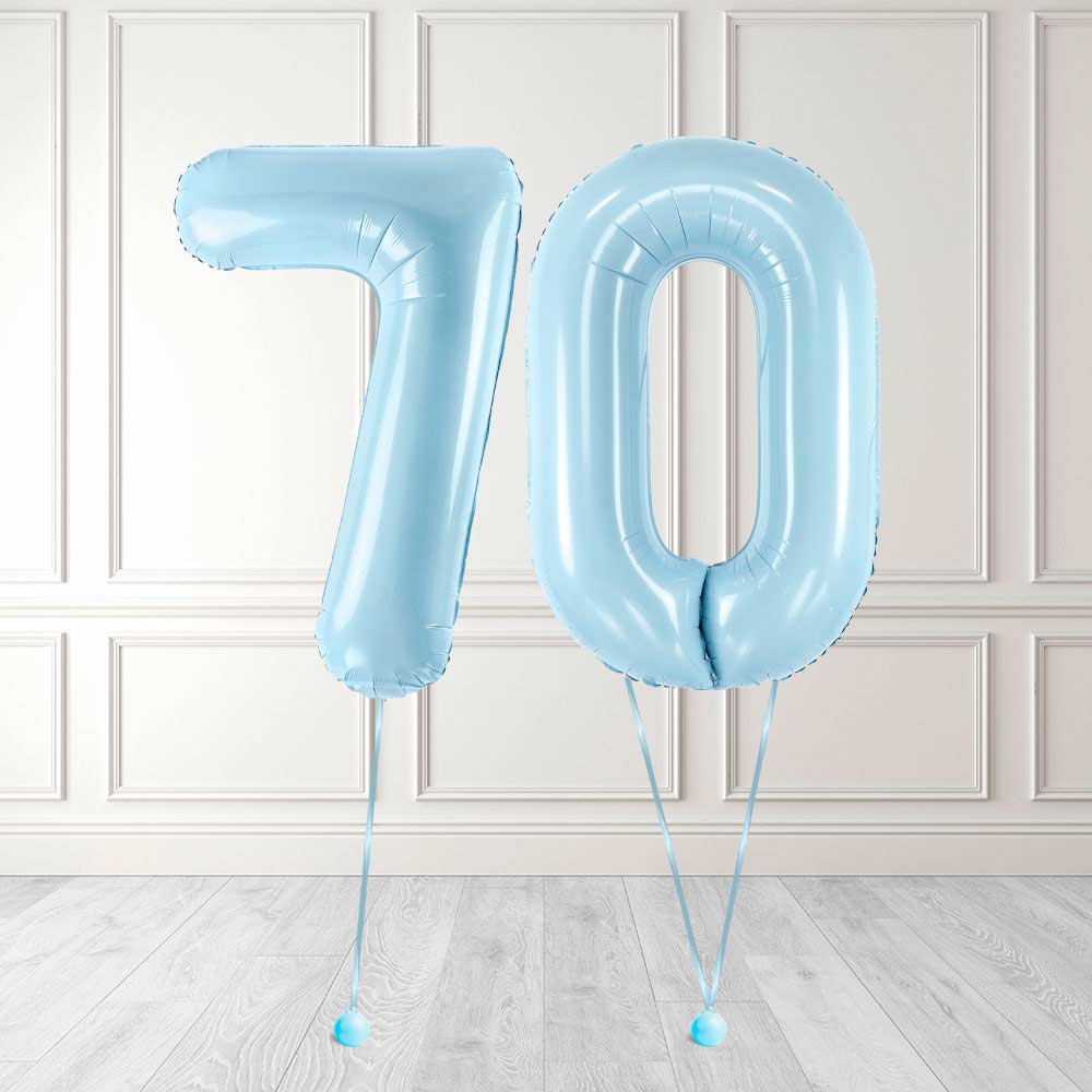 Tallballong Kit Baby Blå med Helium - Velg ditt tall