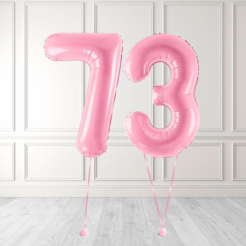 Tallballong Kit Baby Rosa med Helium - Velg ditt tall