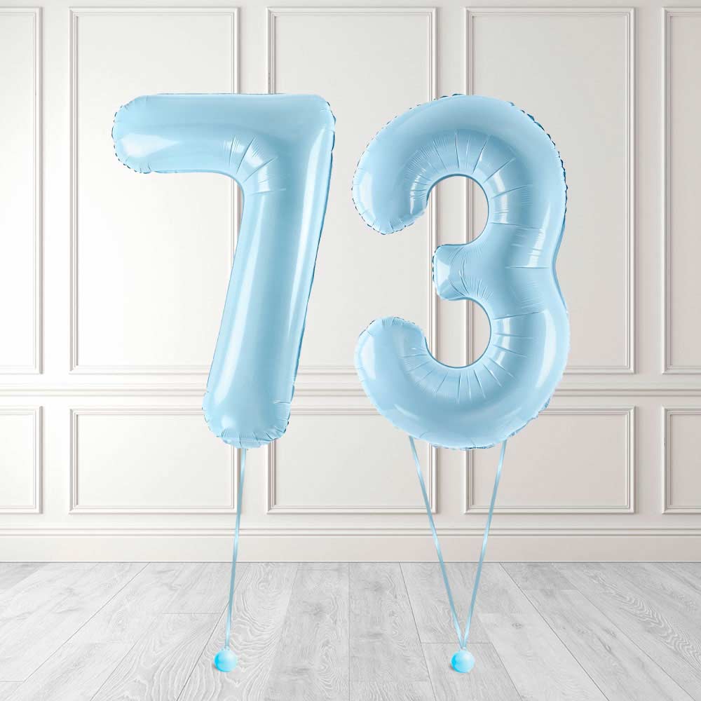 Tallballong Kit Baby Blå med Helium - Velg ditt tall