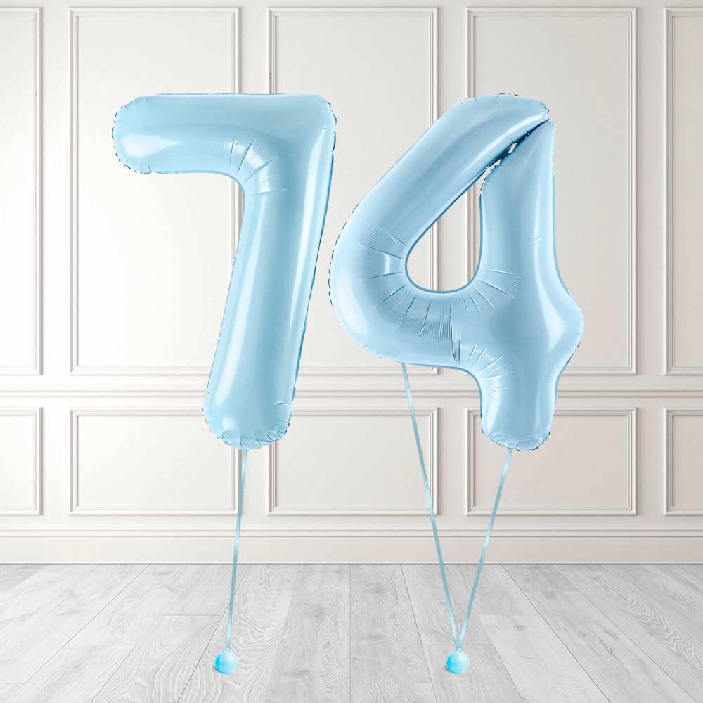 Tallballong Kit Baby Blå med Helium - Velg ditt tall