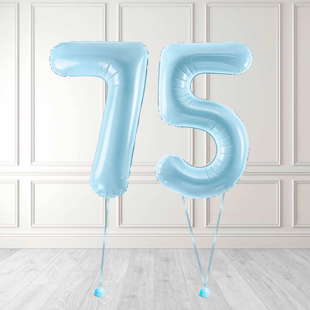 Tallballong Kit Baby Blå med Helium - Velg ditt tall