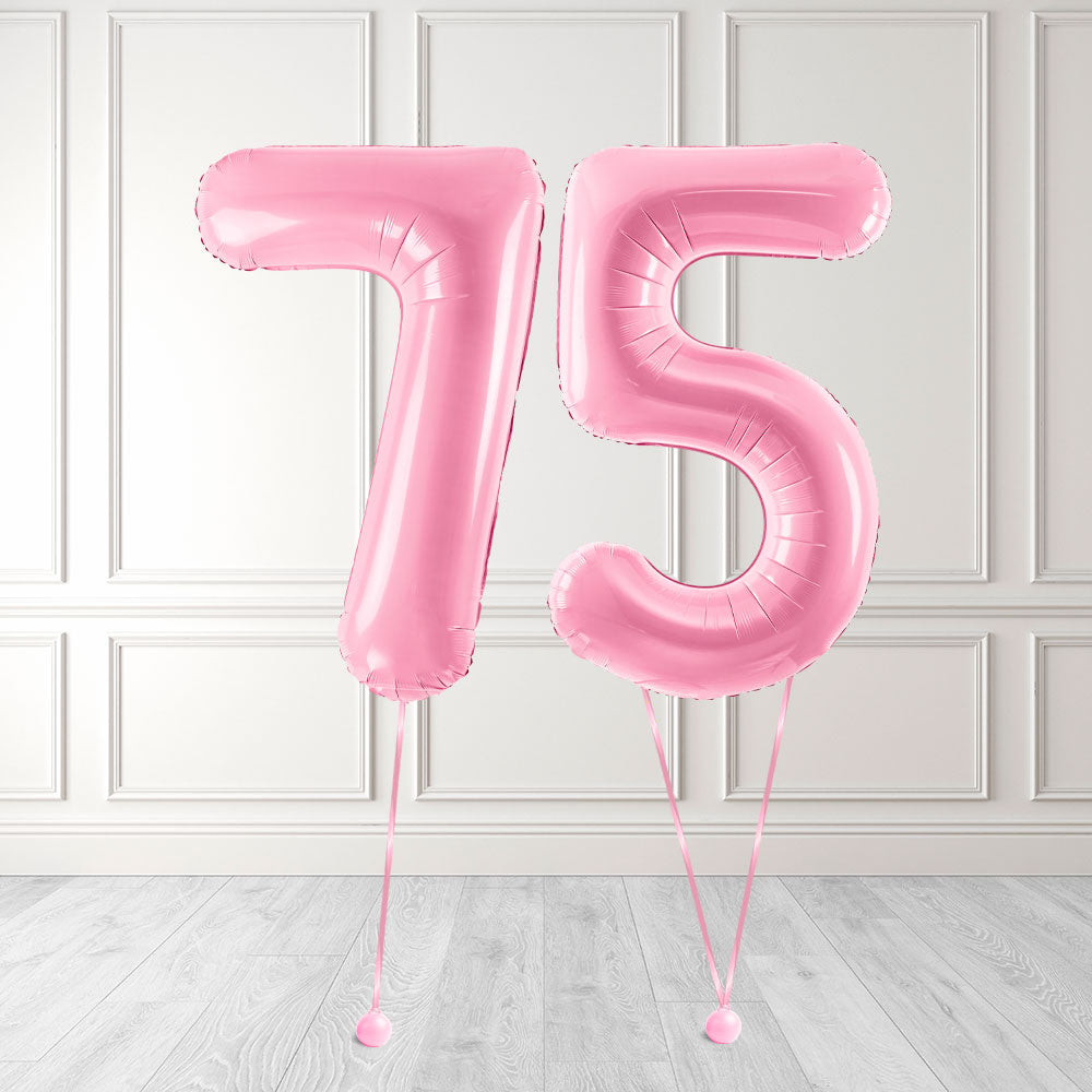 Tallballong Kit Baby Rosa med Helium - Velg ditt tall