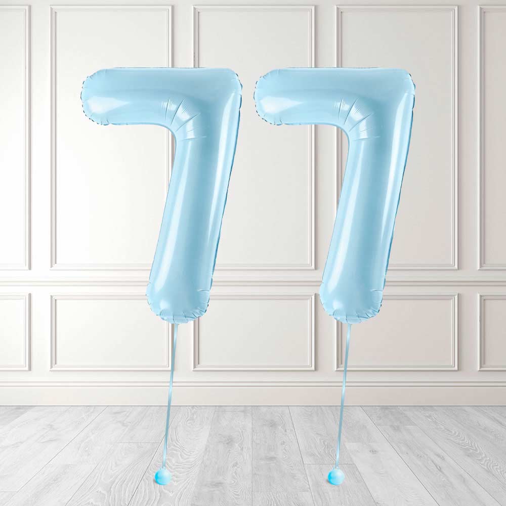 Tallballong Kit Baby Blå med Helium - Velg ditt tall
