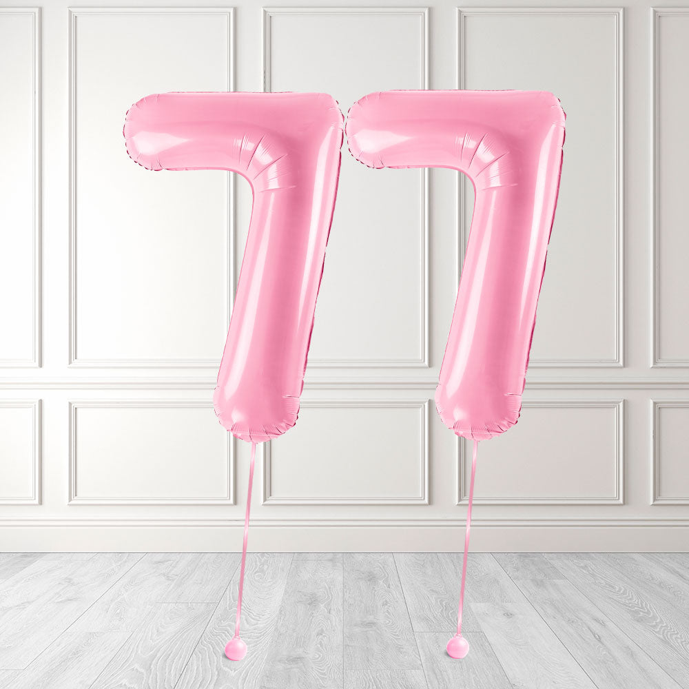 Tallballong Kit Baby Rosa med Helium - Velg ditt tall