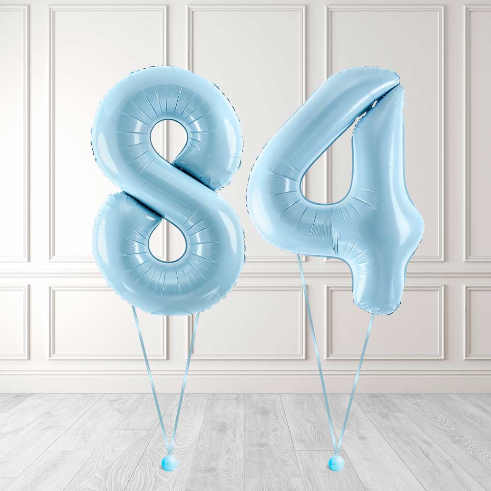 Tallballong Kit Baby Blå med Helium - Velg ditt tall