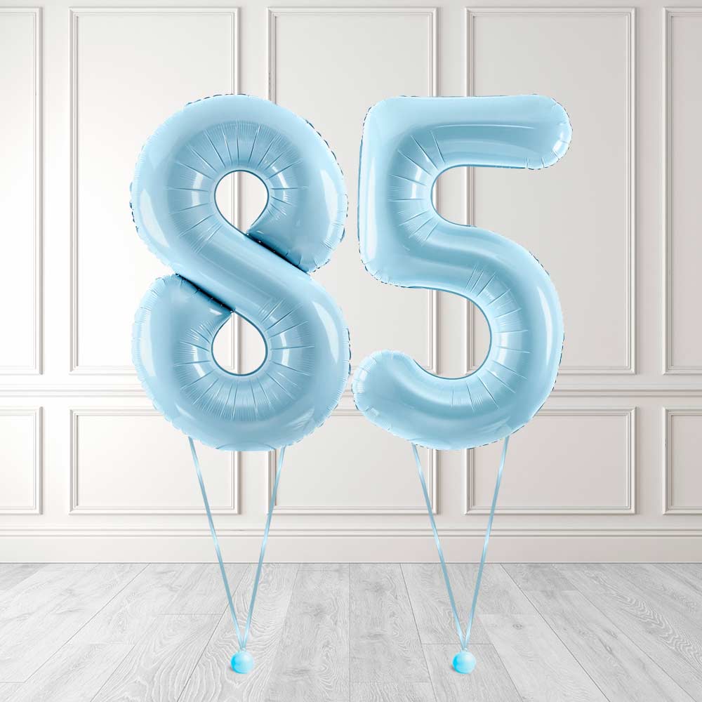 Tallballong Kit Baby Blå med Helium - Velg ditt tall