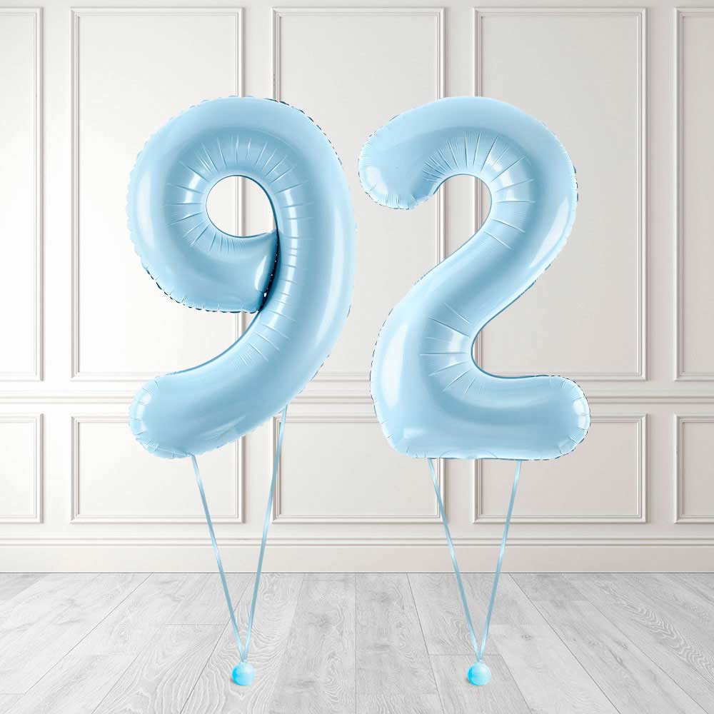 Tallballong Kit Baby Blå med Helium - Velg ditt tall