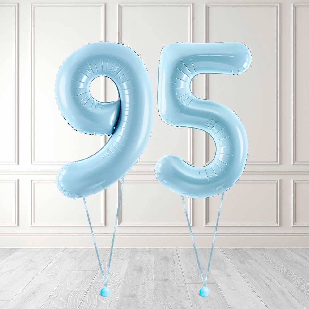 Tallballong Kit Baby Blå med Helium - Velg ditt tall