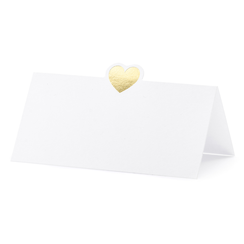 Bordkort med Gullhjerte 10 stk.