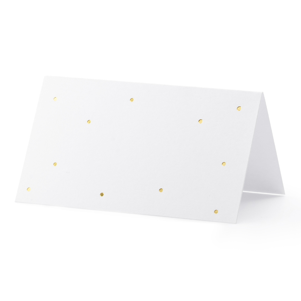 Bordkort med Gullprikker 10 stk.