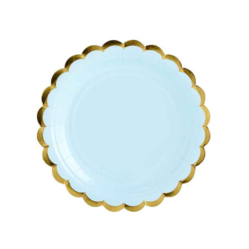 Tallerken Pastell Blå 6 stk.