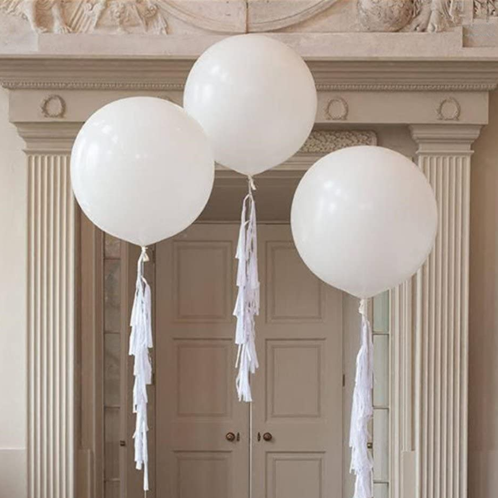 Stor Ballong Hvit Pastell 1 Meter