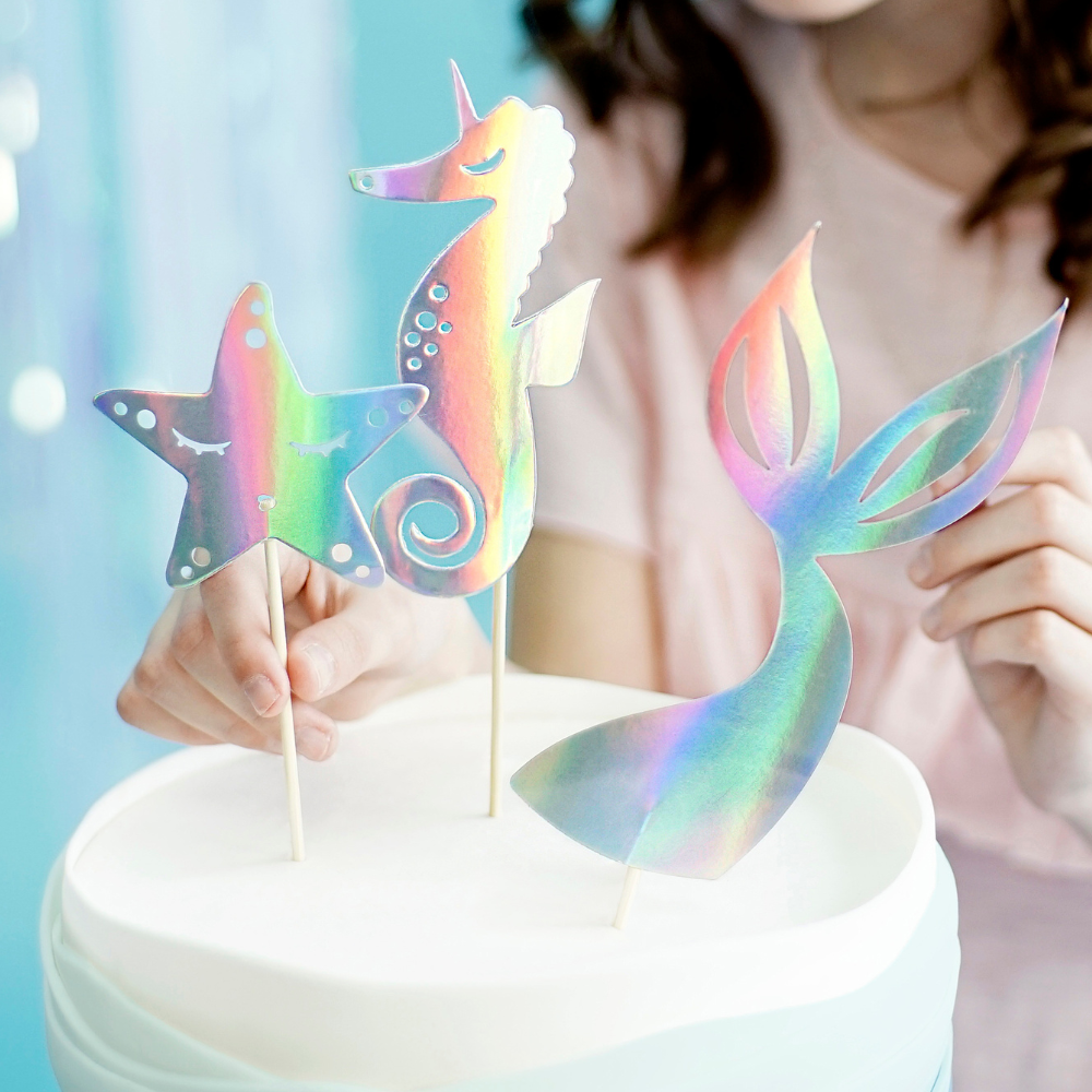 Havfrue Kaketopper 3 stk.