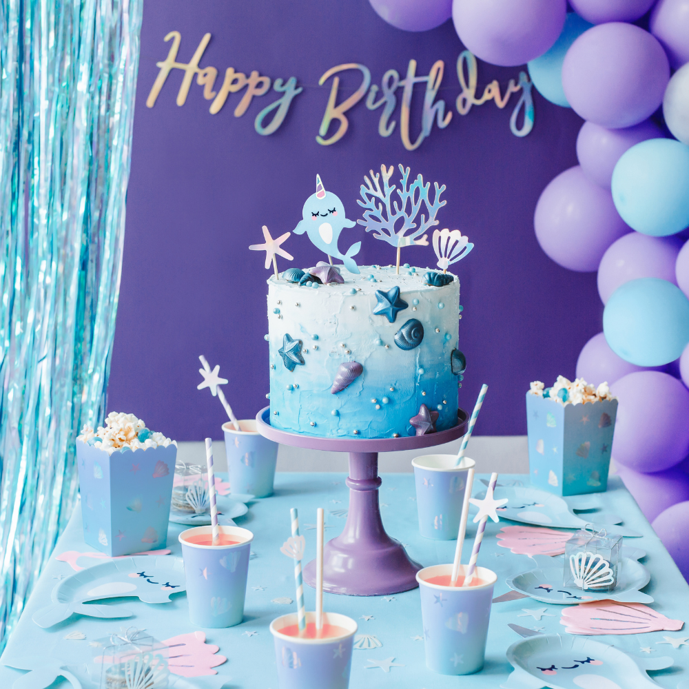 Narhval Kaketopper 4 stk.