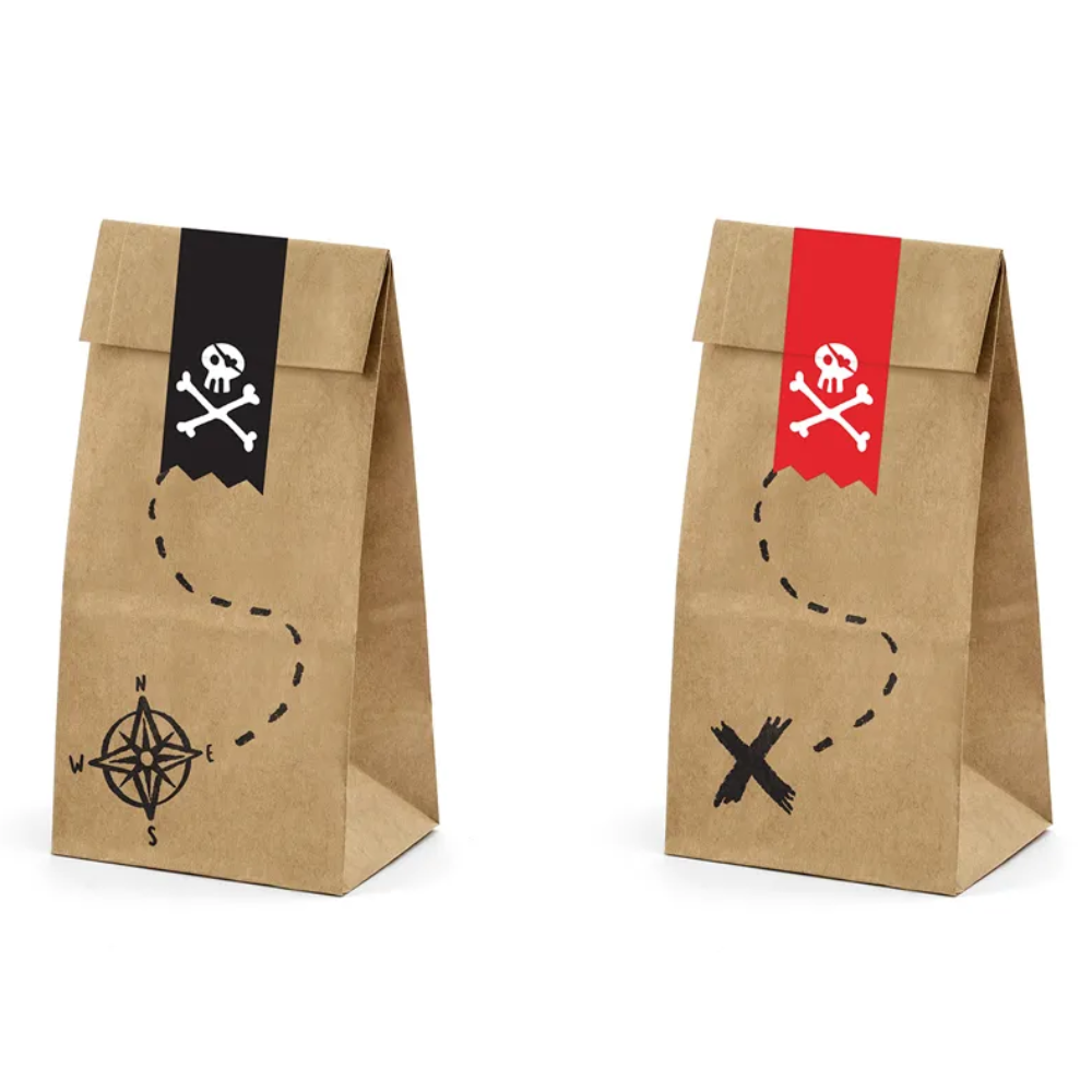 Piratparty Godteposer 6 stk.