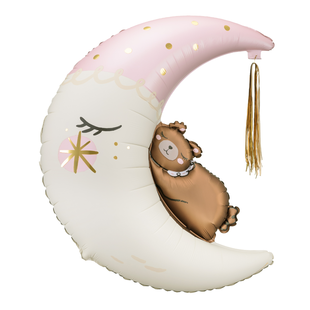 Teddybjørn på Måne Folieballong
