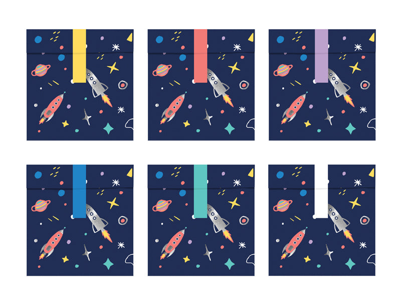 Space Party Godteposer 6 stk.