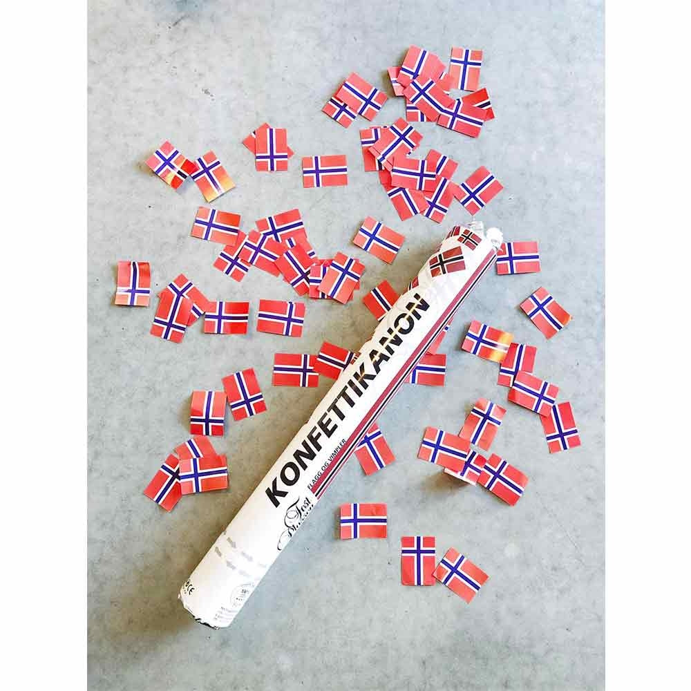 17 mai konfetti kanon m/norske flagg