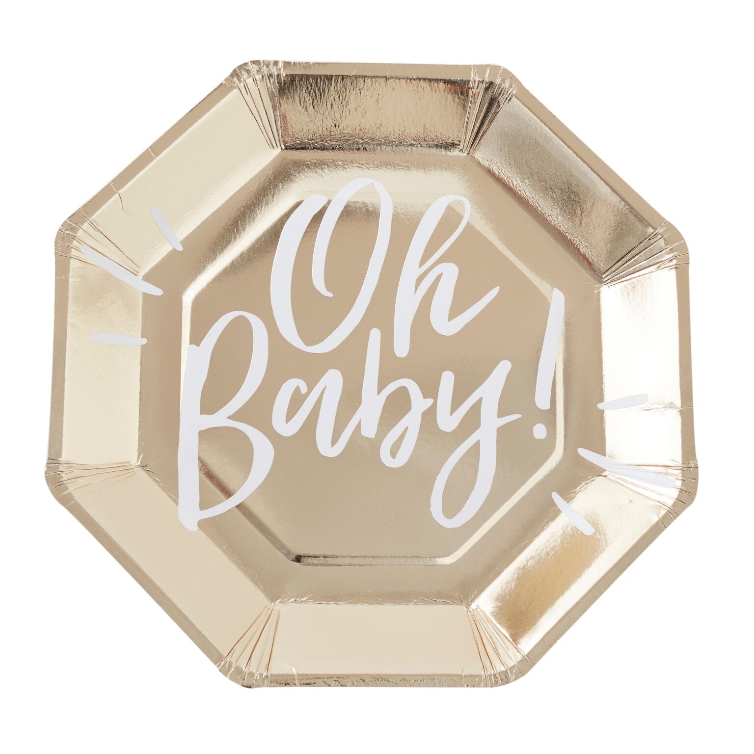 Tallerken Gull "Oh Baby" 8 stk.