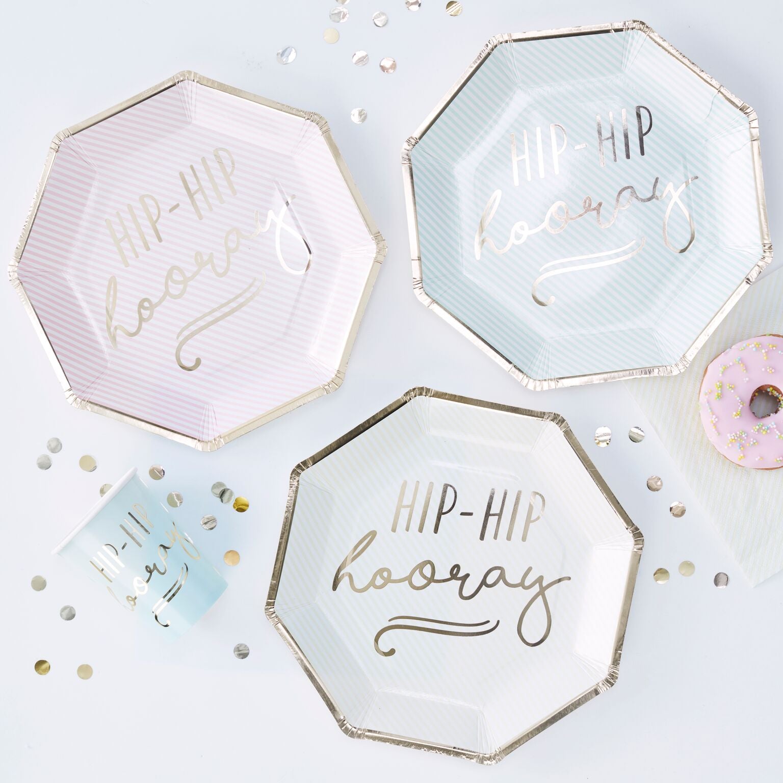 Hooray Tallerken Pastellmiks 8 stk.