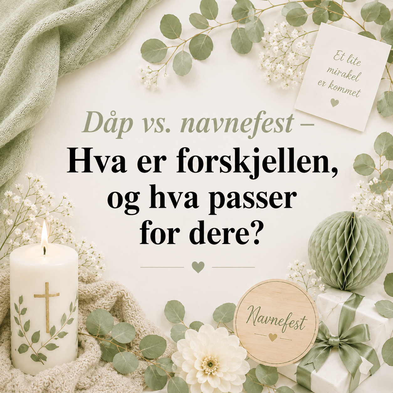 Hva er forskjellen på dåp og navnefest?