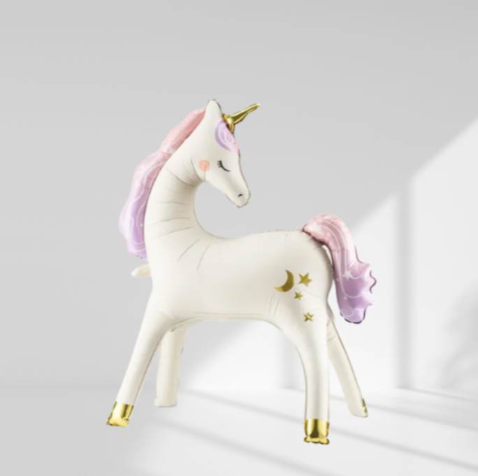 Stående enhjørning folieballong