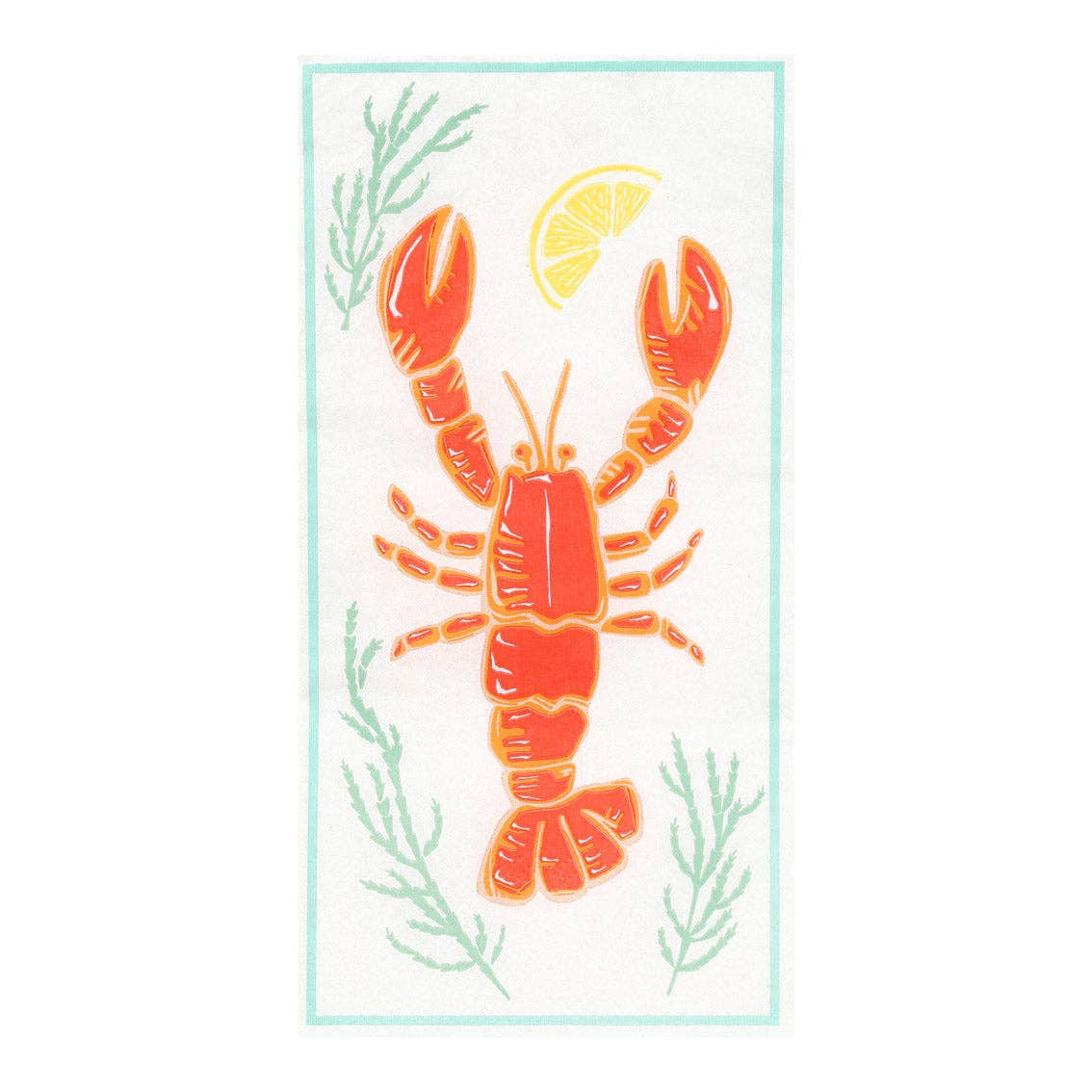 Servietter Hummer 40x40 cm – nærbilde av mønsteret