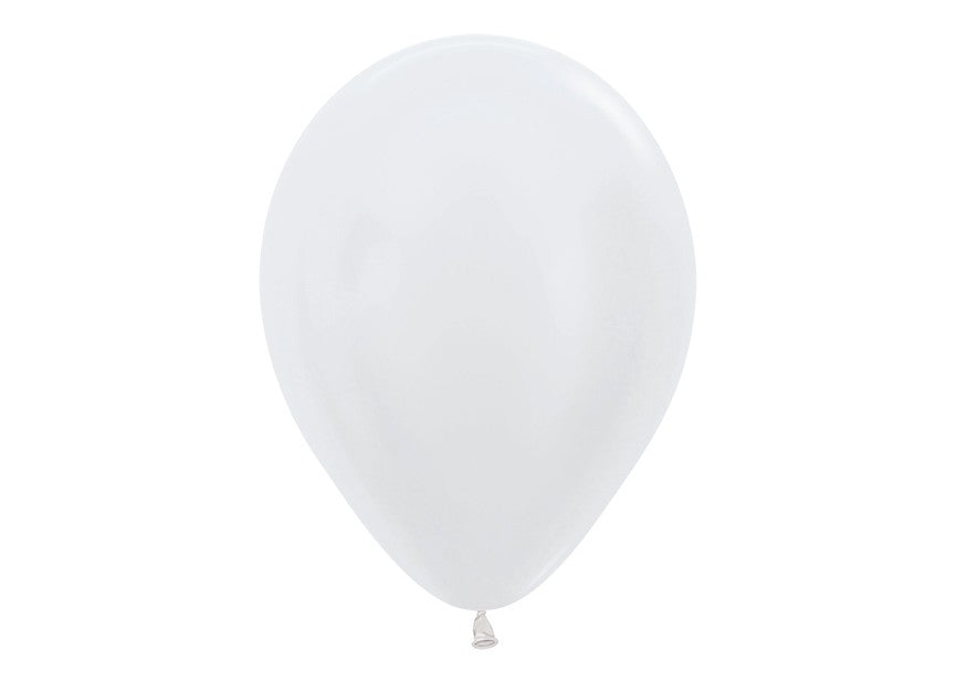 Satin Pearl White ballong fra Sempertex