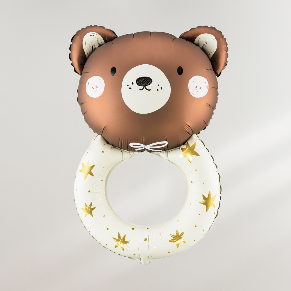 Babyskrangle Folieballong med Bamse