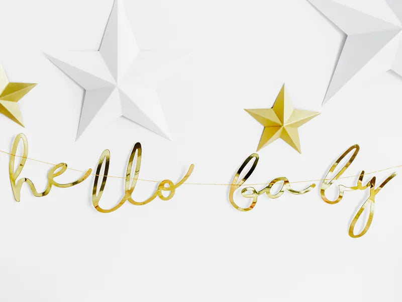 Banner Hello Baby - Gull