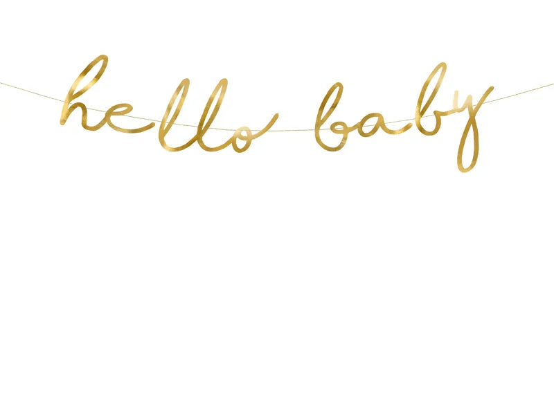 Banner Hello Baby - Gull