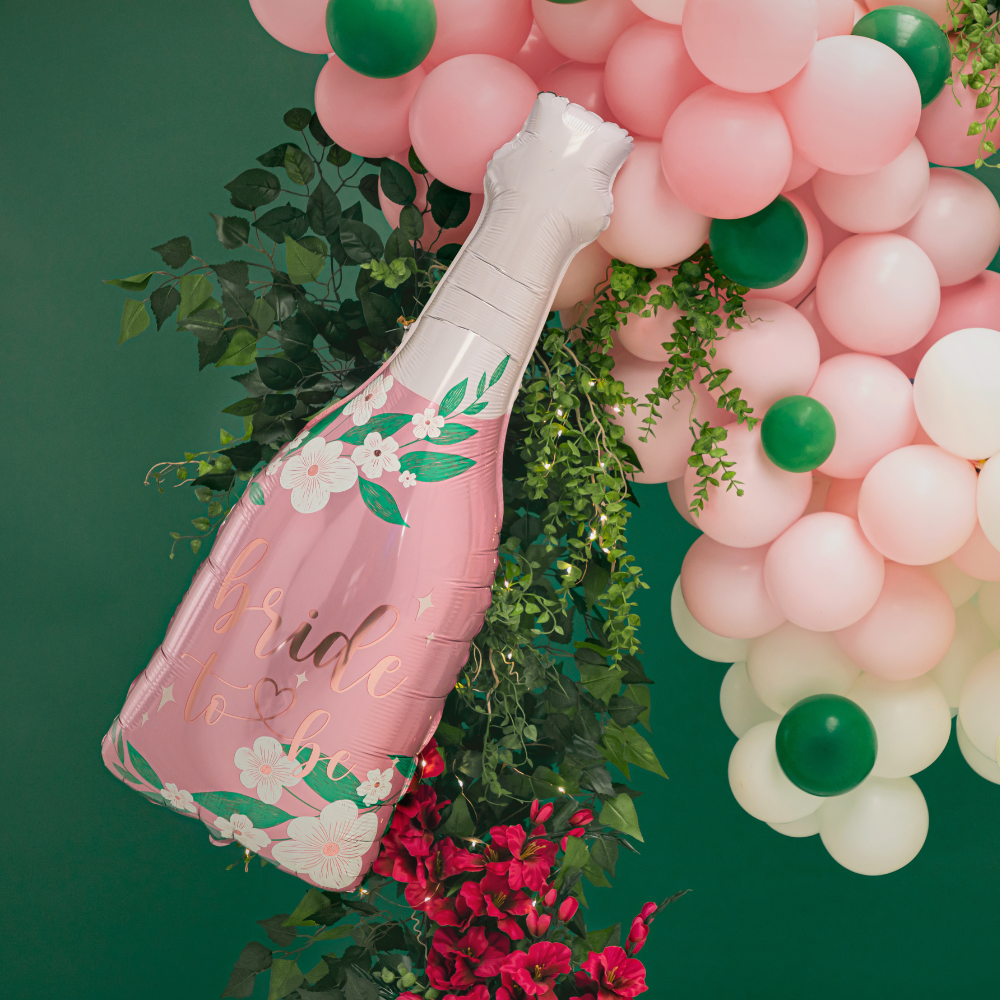 Bride to Be Floral Champagne Ballong